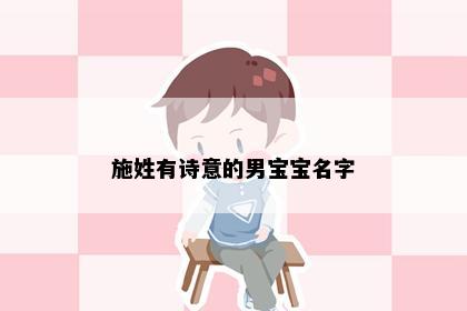 施姓有诗意的男宝宝名字