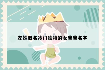 左姓取名冷门独特的女宝宝名字