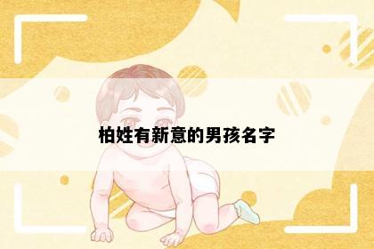 柏姓有新意的男孩名字