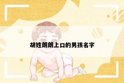 胡姓朗朗上口的男孩名字